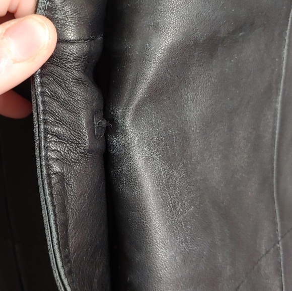 Wilsons Leather Pelle Studio Black Button Front Leather Jacket Size Women's Smal - Picture 11 of 16